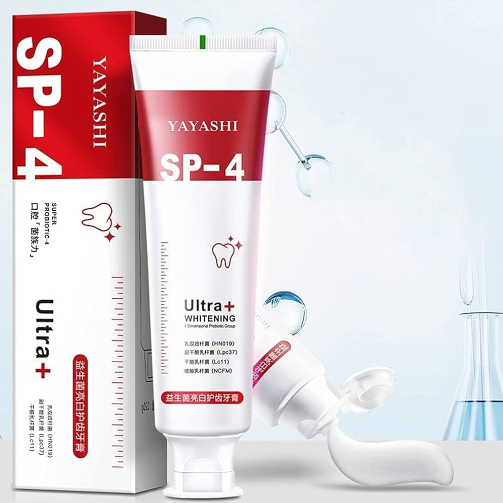 SP-4 Probiotic Whitening Toothpaste - Naturally Whiter Teeth. Fresher Breath