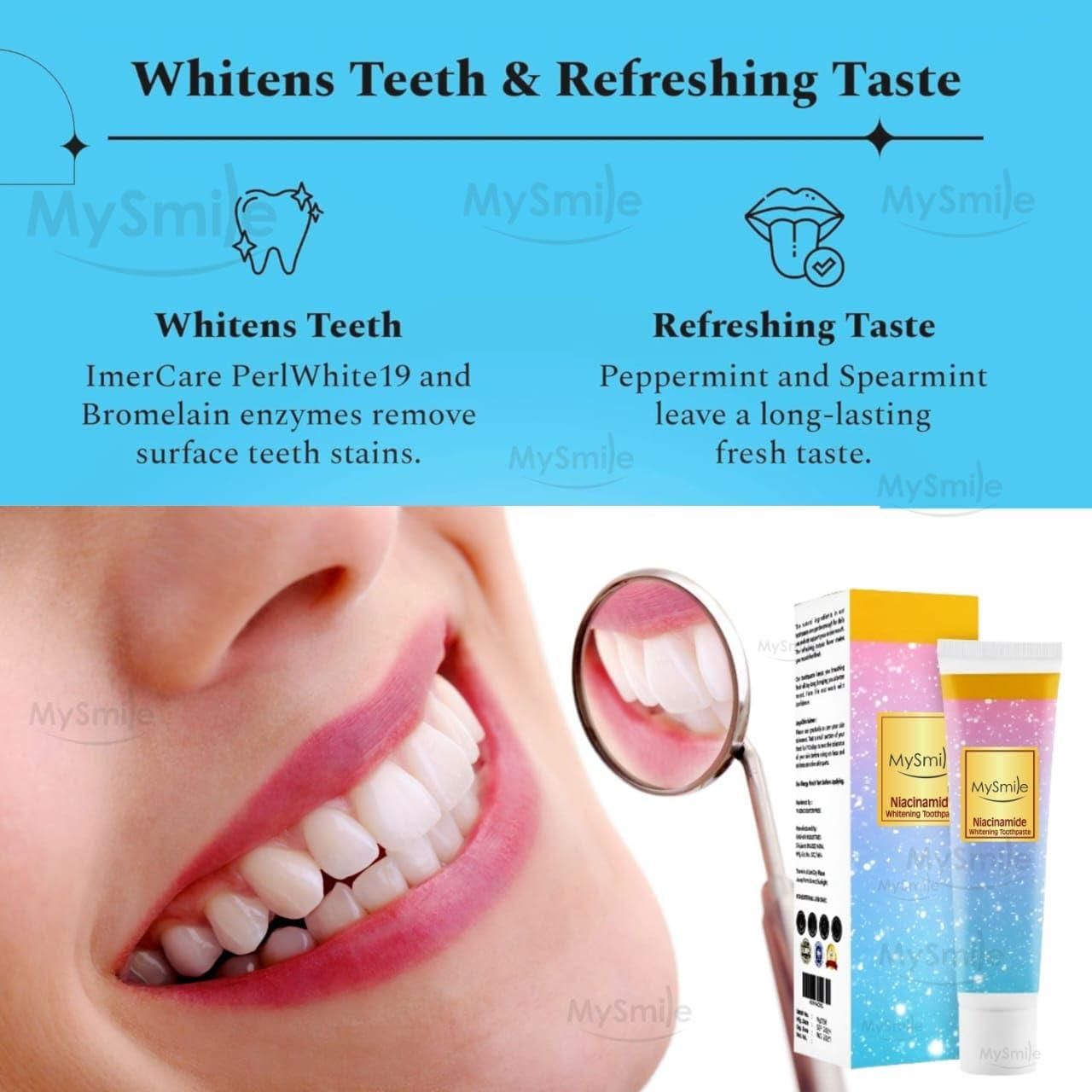 Niacinamide Whitening Toothpaste – Stain Removal & Fresh Breath (50g)