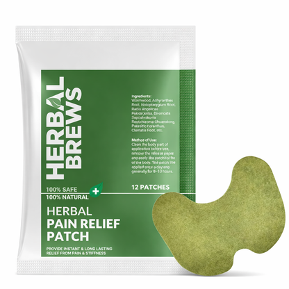 Herbal Brews Herbal Pain Relief Patch – Natural Relief from Joint & Muscle Pain (Pack of 10)