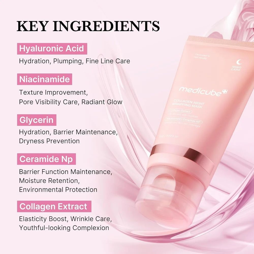 Medicube Collagen Night Wrapping Mask – Overnight Hydration & Firming Care (75ml)